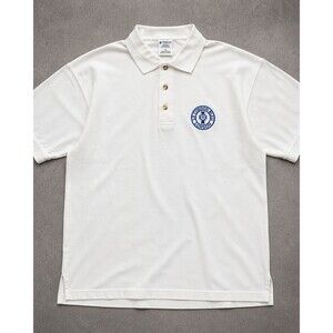 Vintage Le Cordon Bleu Polo Mens M London Culinary Chef Screen Stars White